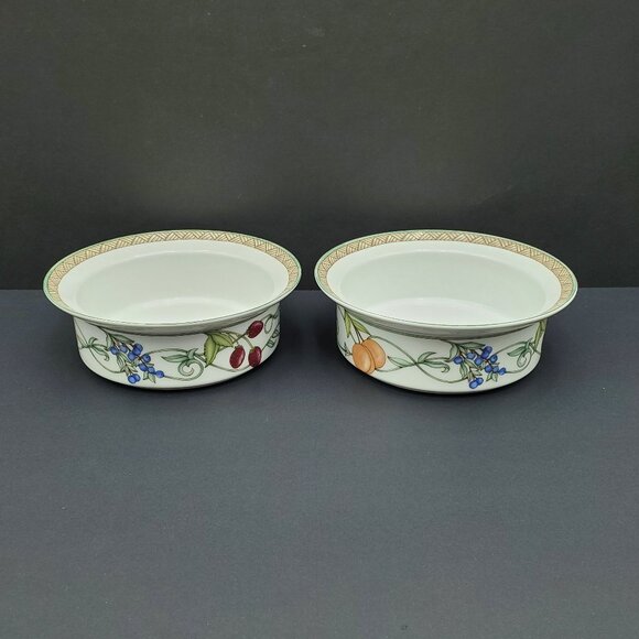 Dansk Umbrian Fruits Soup Cereal Bowls Fruits & Vines Rimmed Bowls - Picture 2 of 7